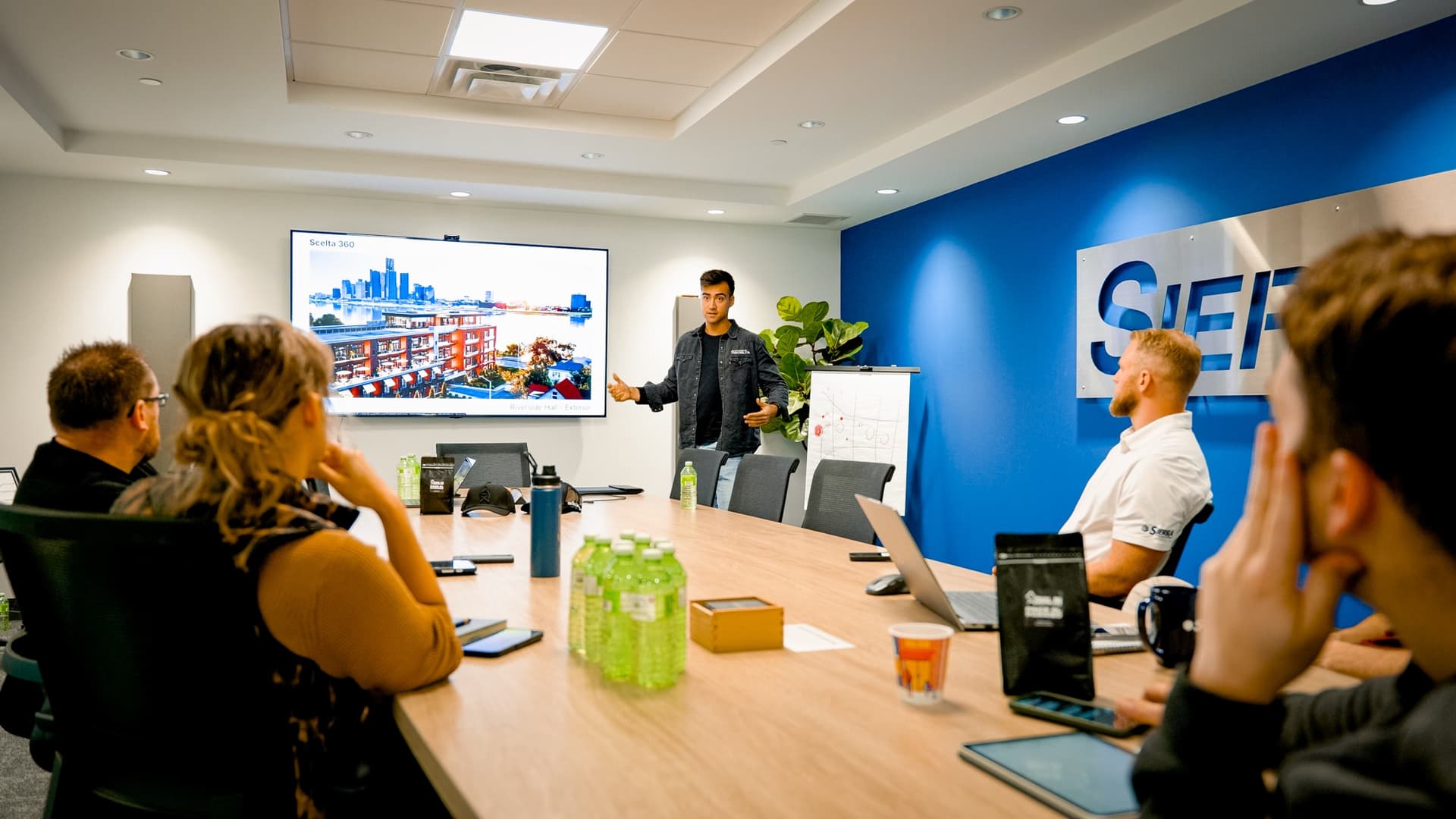 Sierra Construction boardroom meeting