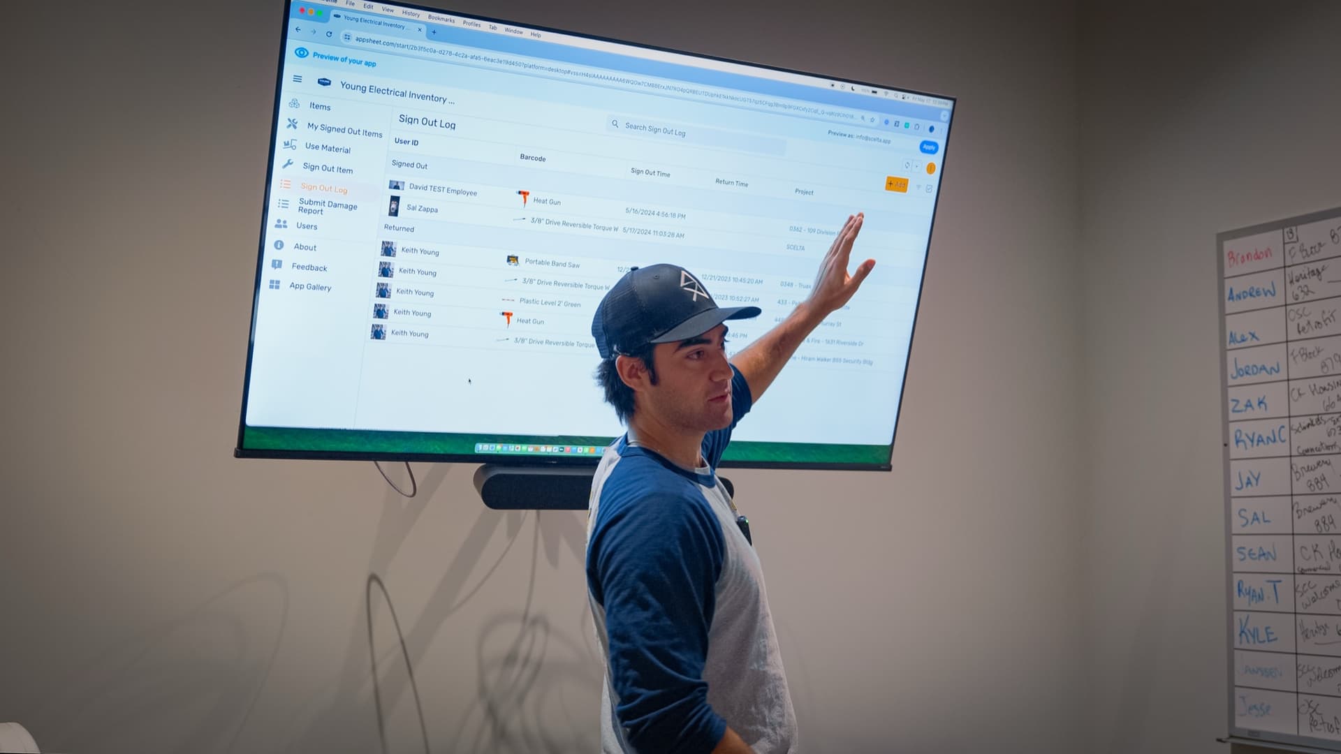YES inventory app onboarding